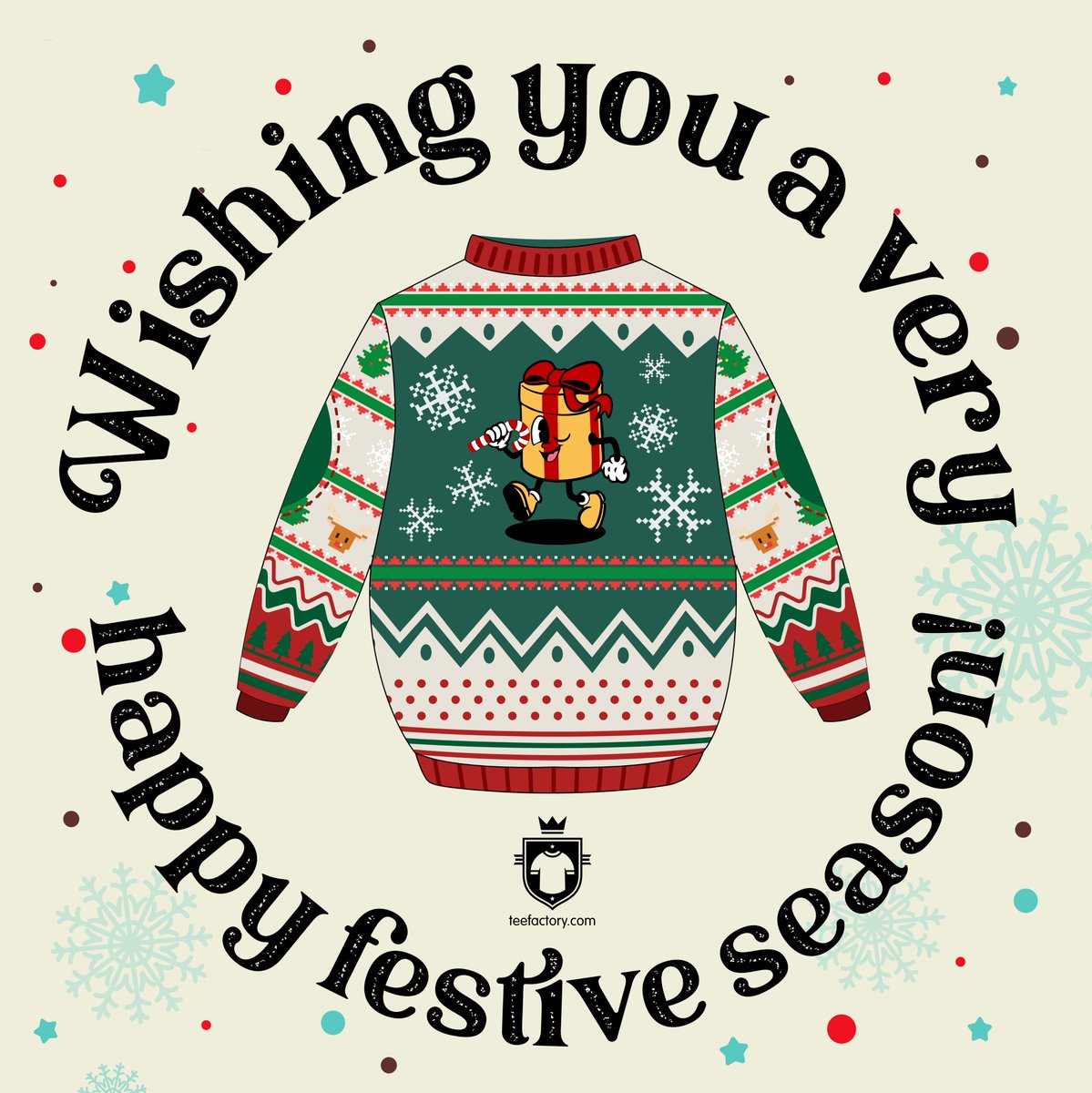 teefactorycom's tweet image. It’s time for our Christmas holidays: see you on January 7! 🎉

Happy holidays! 🎄