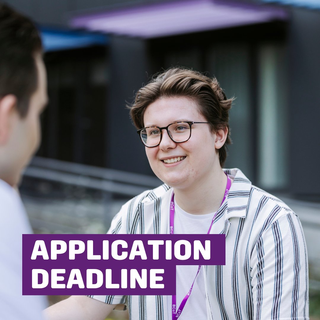bcot's tweet image. Our application deadline is on the 31st December! 

Secure your spot today by visiting: bcot.ac.uk/apply ✨

#ApplicationDeadline #SecureYourSpot #CollegeApplications
