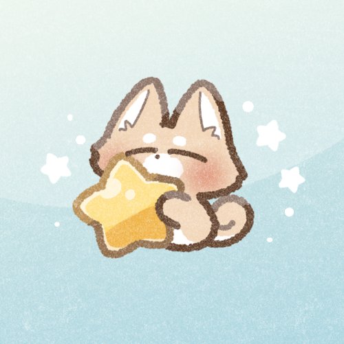 hunya_neko's tweet photo. 「お星さま＋動物さん」
を描いてみましたฅ*•ω•*ฅ
よければお気軽にお使いください🌟

・各SNSでの使用→〇
・二次配布、誹謗中傷等の使用→×

#フリーアイコン https://t.co/hq4davROLy