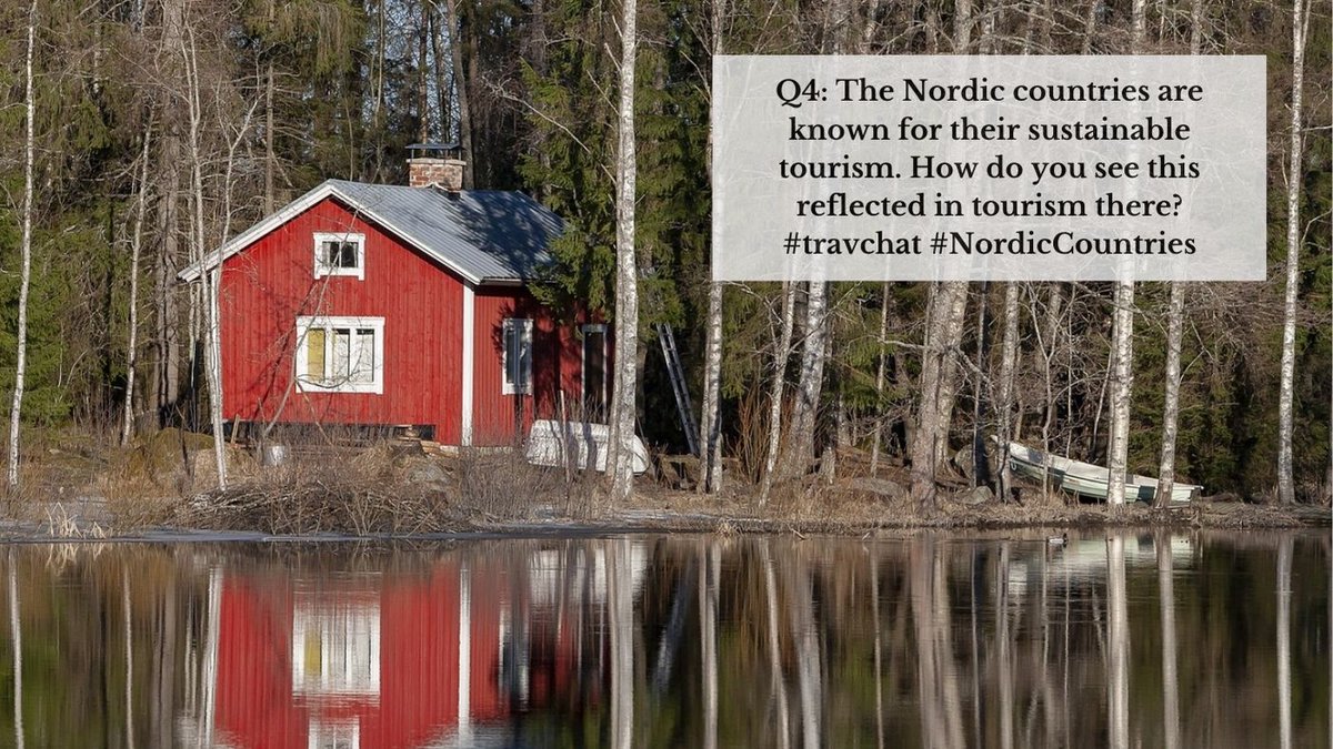 lethers's tweet image. Q4: The Nordic countries are known for their sustainable tourism. How do you see this reflected in tourism there? #travchat #NordicCountries
