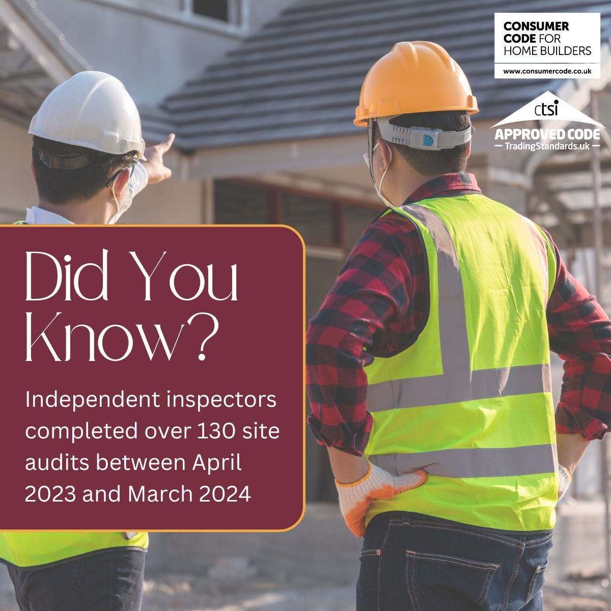 TheCode_CCHB's tweet image. Find out how other builders are showing strong compliance with the Code and take away some key learnings from feedback provided by the audit inspectors.
@LABC_Warranty @NHBC @PG_Live @checkmateuk
@homebuildersfed
@fmbuilders
@nfbuilders
