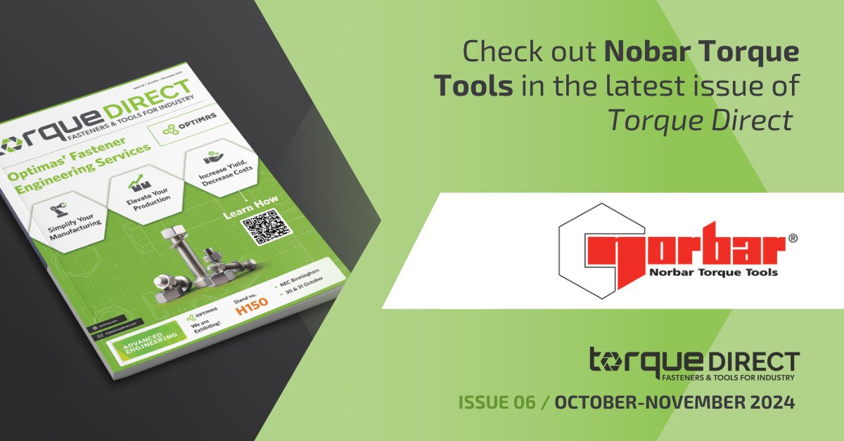 Torque Direct (@torque_direct) on Twitter photo Norbar Torque Tools Ltd (<a href="/voiceoftorque/">Norbar Torque Tools</a>) has launched a new compact battery-powered torque tool with patented transducer control & ‘intelligent joint sensing’ technology for high accuracy and repeatability.
Read more in Torque Direct's latest issue here - loom.ly/7yUVUOM Norbar Torque Tools Ltd (<a href="/voiceoftorque/">Norbar Torque Tools</a>) has launched a new compact battery-powered torque tool with patented transducer control & ‘intelligent joint sensing’ technology for high accuracy and repeatability.
Read more in Torque Direct's latest issue here - loom.ly/7yUVUOM