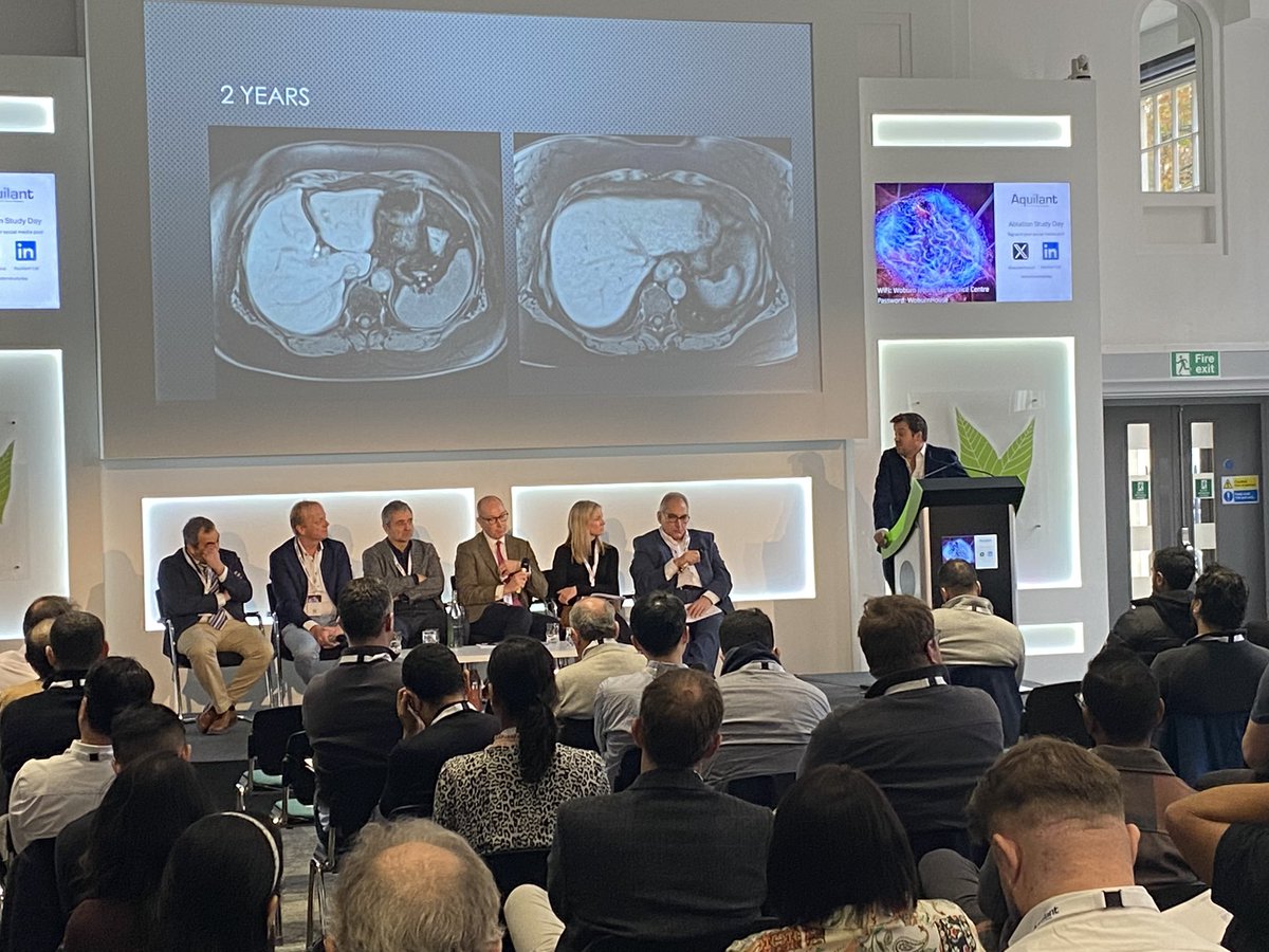 AquilantOncol's tweet photo. Final part of the Liver - who and how to ablate session with the panel discussing cases presented by Dr Alex Horton and Dr @praveenpeddu #AblationStudyDay #supportingeducation https://t.co/il56NodDvI