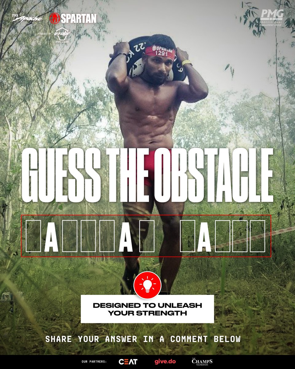 SpartanRaceIN's tweet photo. Been there, seen this before at a Spartan Race? Drop your guess below and see if youโre aced this fun challenge!
How to Play:
Follow our page
Tag 3 friends to participate
Guess the obstacle
#SpartanRace #Fitness #FitnessGoals #Workout #ArooAroo #ObstacleCourseRace https://t.co/IHCvRZtamP