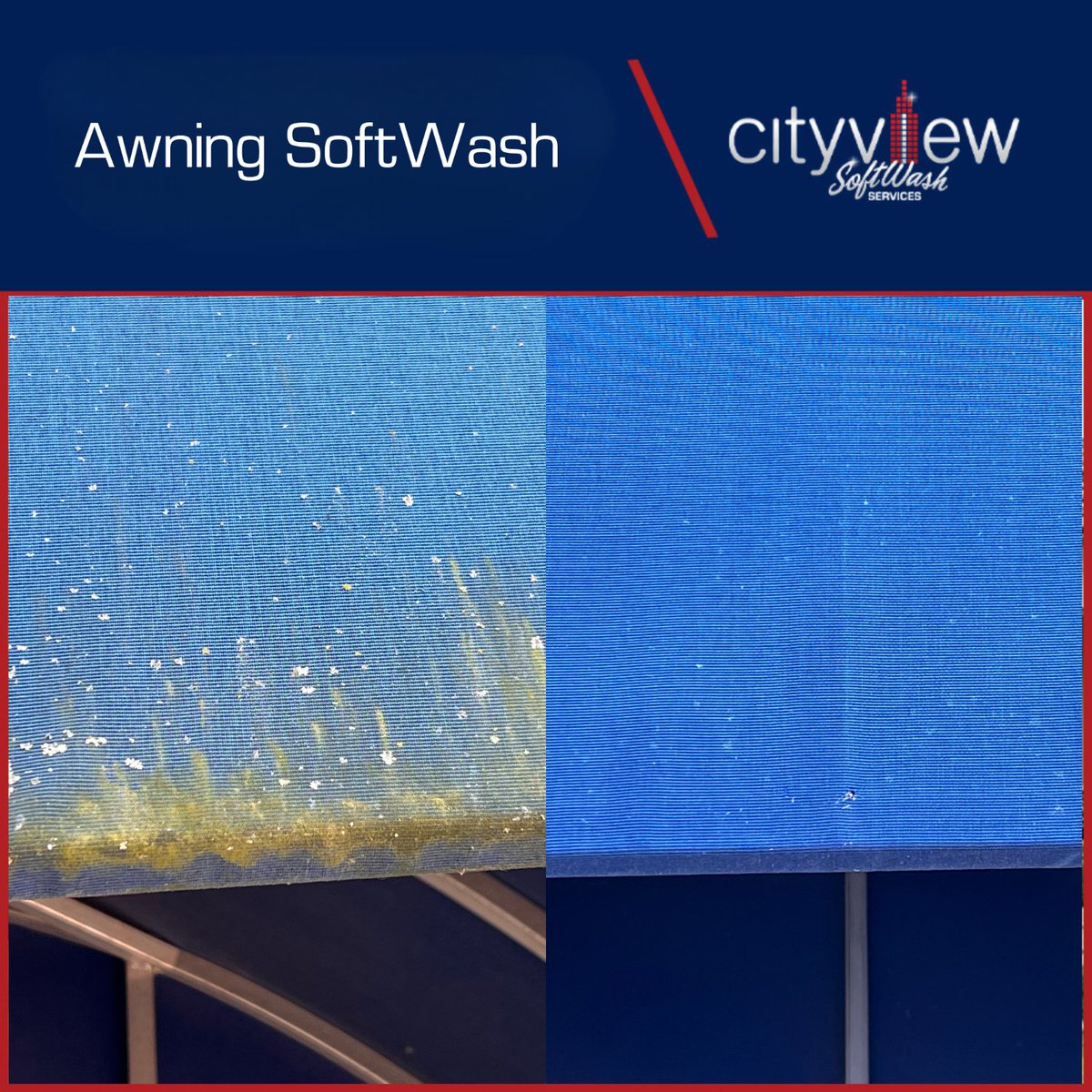 GoCityview's tweet image. Revitalize Your Home or Business with Softwash Awning Cleaning! 🌟
Benefits:
Gently removes dirt, algae and grime
Protects fabric from damage
Enhances curb appeal
Eco-friendly and safe
Call to book your cleaning today! (479) 242-8439
