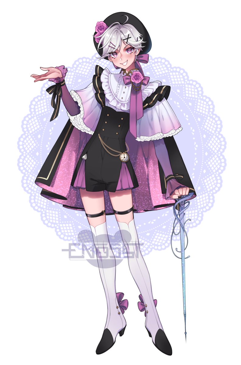 enosst's tweet photo. outfit design commission for @astra_astraart 💜 https://t.co/uGOJPYcqFa