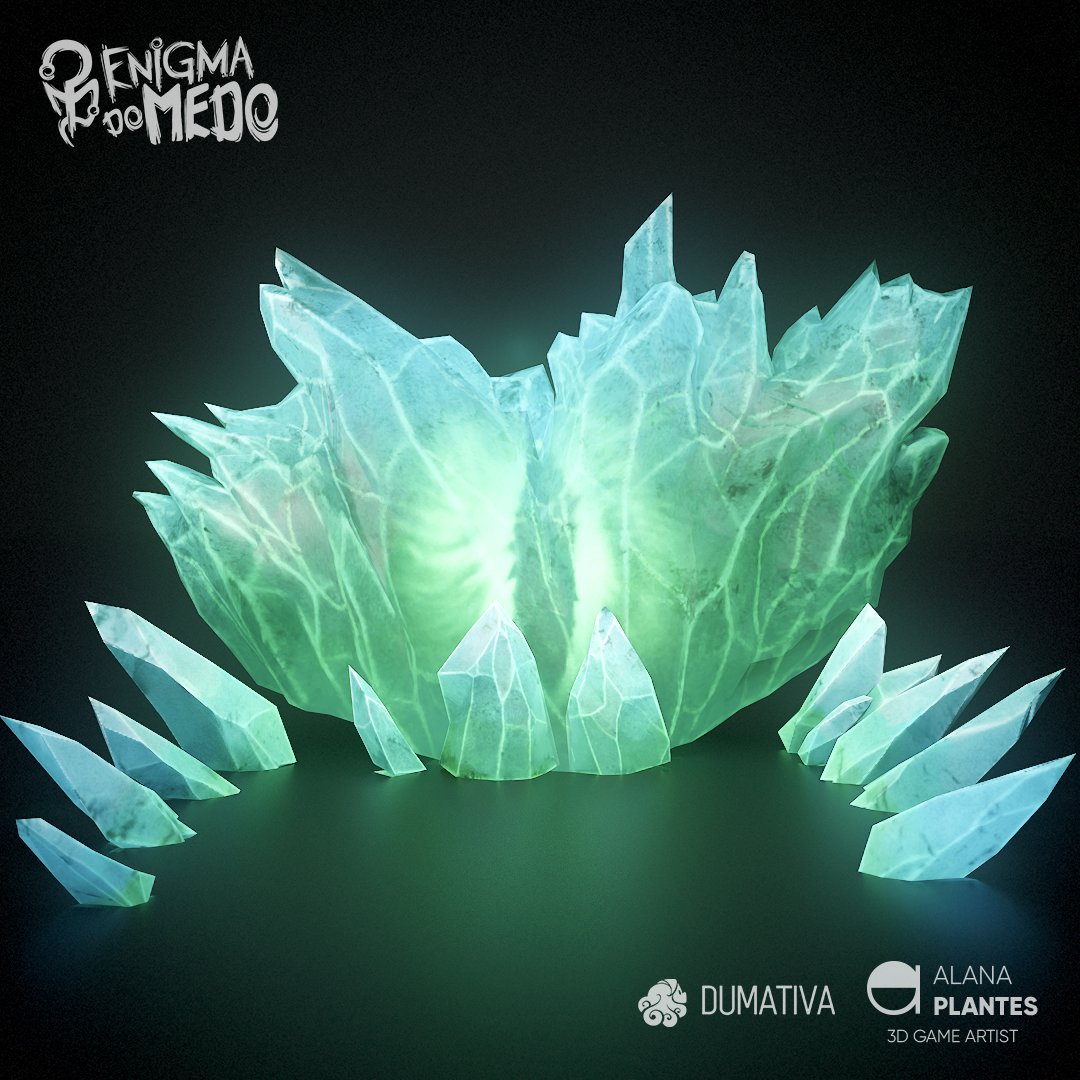 Hoje vou mostrar os cristais que fiz para a Caverna de Cristais 💚💚💚
o concept deles é da Misuri
 #EDMSpoilers #EnigmaDoMedo
