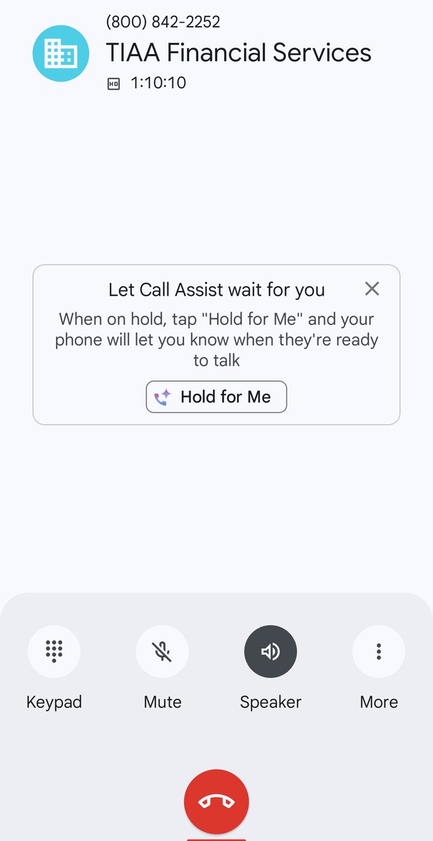 DavePeterson_'s tweet photo. @TIAA I've been on hold for over an hour. What in the hell are y'all doing over there?!? The only time I've waited longer was the IRS. This is ridiculous https://t.co/Q4WVIcKCyC