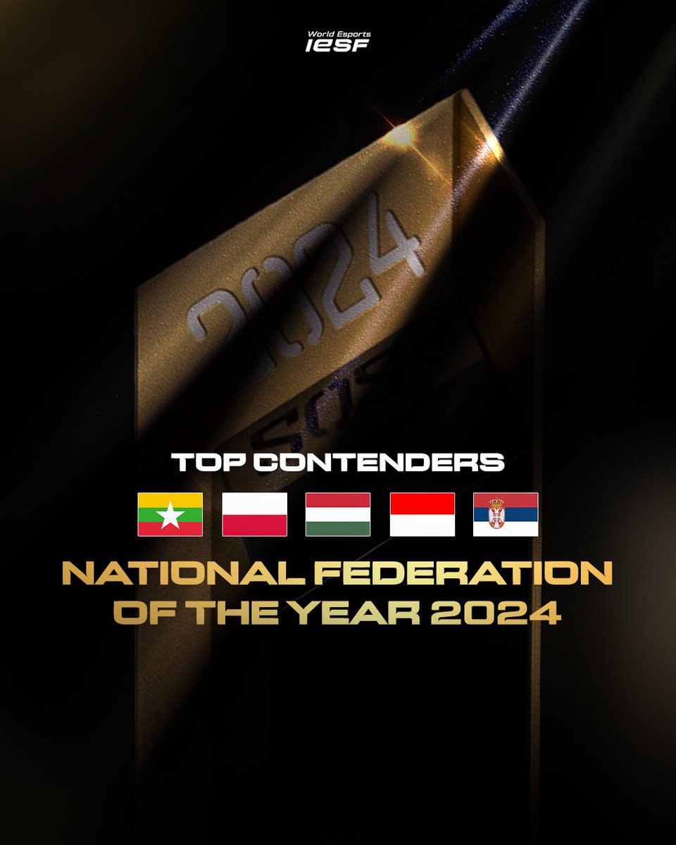 The   T O P   C O N T E N D E R S   List. 🥶

IESF National Federation Of The Year Award - December 6th, 2024. 

#IESF