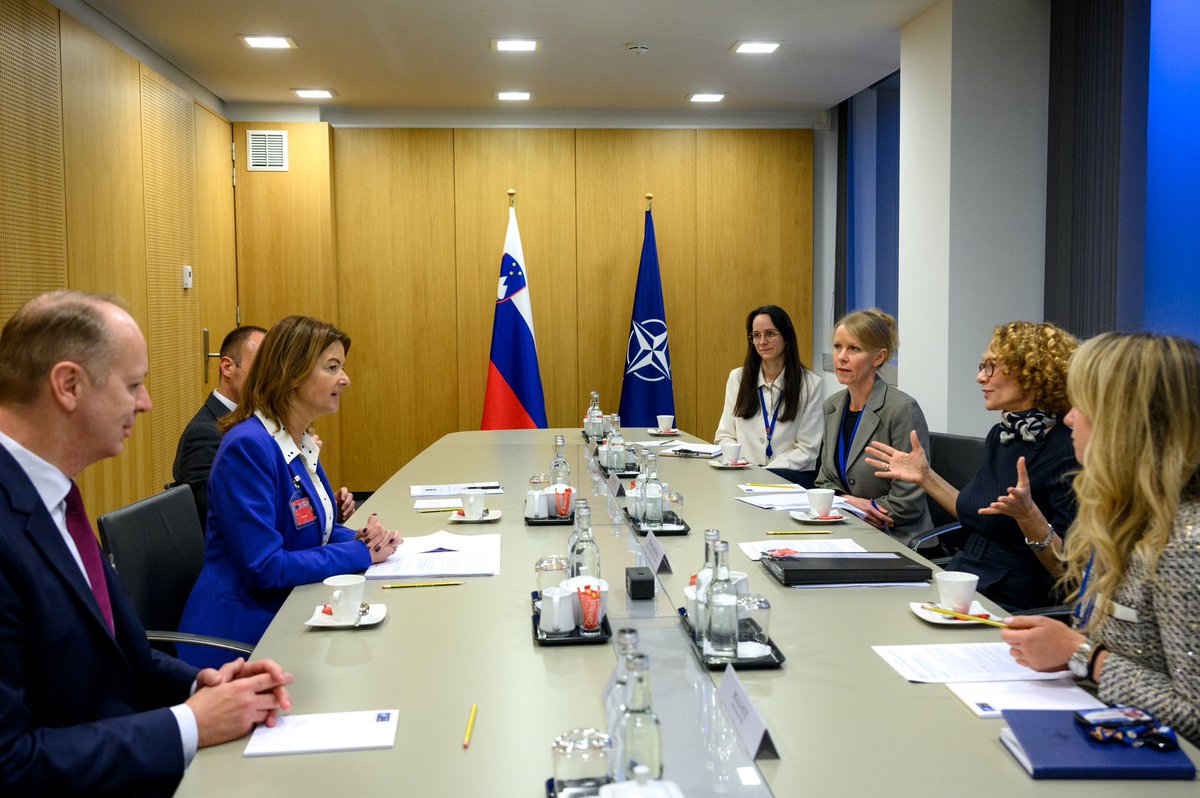 So good to see my dear friend <a href="/tfajon/">Tanja Fajon</a>, 🇸🇮 Dep PM &amp; MFA 

We discussed the importance of robust defence spending and  <a href="/NATO/">NATO</a>’s role in the #WesternBalkans
