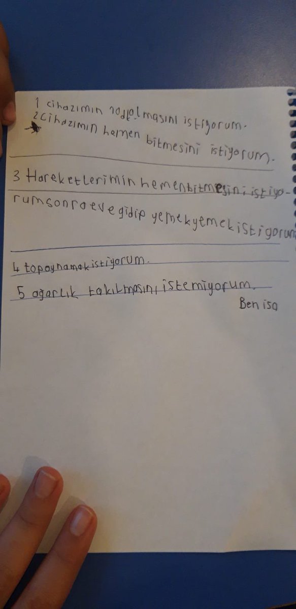 Dilek kutusuna yazan miniğimiz ☺️