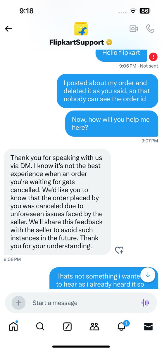 targetsiblings's tweet photo. @flipkartsupport Dear @Flipkart @flipkartsupport I have not received any proper solution by any of your specialist. Just this sorry message and nothing else. I need you to properly solve this problem. Why should i suffer for your and seller’s mistake. https://t.co/CTVgej0qFb