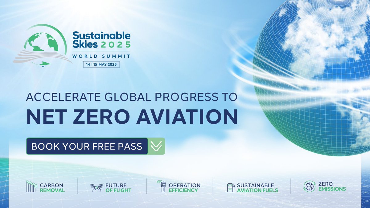 🚨 Registration for #SSWS25 is NOW LIVE! 🚨
Join us on 15-16 May 2025 for the ultimate platform to spark conversations, build valuable connections &amp; explore the latest sustainable solutions driving the #aviation industry toward its #NetZero goal!
🎫 tinyurl.com/4vjcx4tb
#SSWS