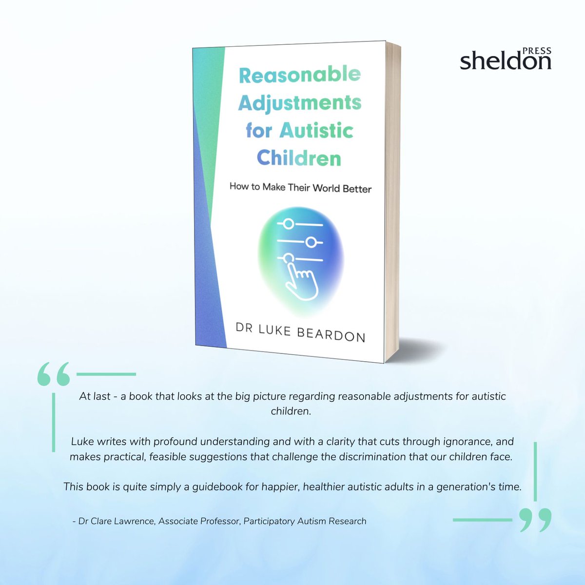 Sheldon Press (@sheldonpress) on Twitter photo In this book, acclaimed and much-loved <a href="/SheffieldLuke/">Luke Beardon</a> sets out what he sees as the essential adjustments we need to make in order to allow our autistic young people to reach their full potential and be genuinely comfortable in each and every environment.
bit.ly/4fi2P9v In this book, acclaimed and much-loved <a href="/SheffieldLuke/">Luke Beardon</a> sets out what he sees as the essential adjustments we need to make in order to allow our autistic young people to reach their full potential and be genuinely comfortable in each and every environment.
bit.ly/4fi2P9v