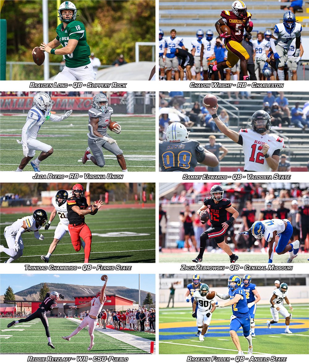 EIGHT NAMED AS FINALISTS FOR HARLON HILL TROPHY AS DIVISION II FOOTBALL PLAYER OF THE YEAR - greatamericanconference.com/news/2024/12/4…