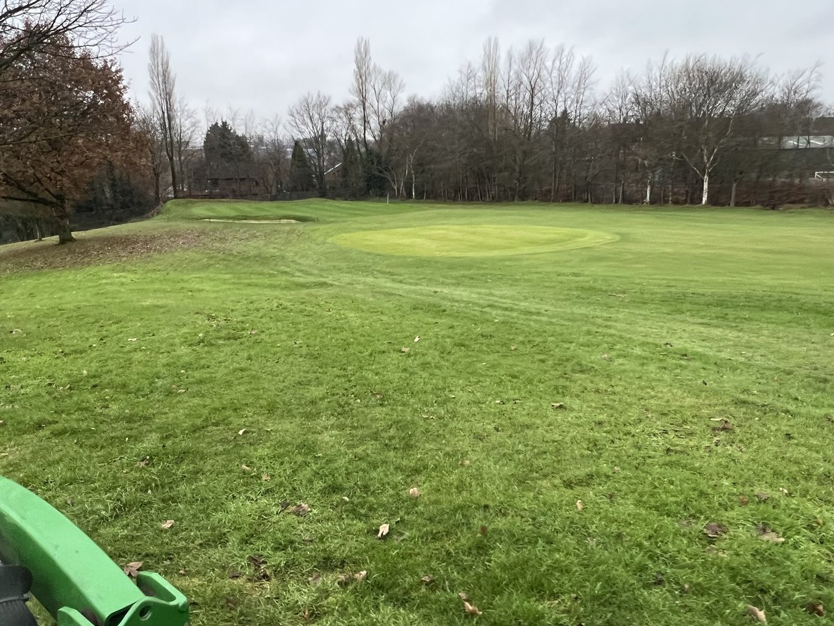 All greens and temporary greens cut. Followed by an application of rocastem from <a href="/terralift/">Terralift</a>. Working a treat with the weather at the minute, and the greens are looking healthy. Work continued on the drainage, with the 8th being completed today.