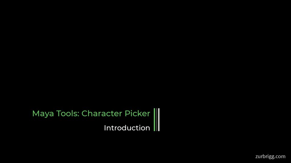 Kicking off December with the start of a new course

Maya Tools: Character Picker

An advanced, project-based course focused on the development of a robust Character Picker tool with a built-in WYSIWYG editor for creating custom picker tabs.

All Courses: zurbrigg.com/courses