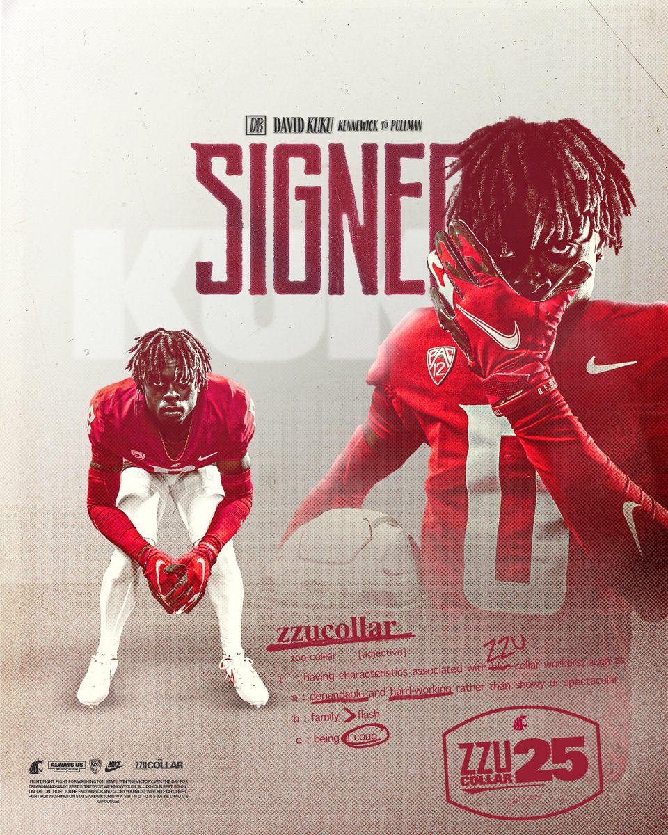 Washington State Football (@wsucougarfb) on Twitter photo The #1 Corner in the State is a COUG, welcome <a href="/David_Kuku1/">David “DKUK” Kuku</a> to #ZZUCollar25 💨⚔️
#GoCougs | #NSD25 The #1 Corner in the State is a COUG, welcome <a href="/David_Kuku1/">David “DKUK” Kuku</a> to #ZZUCollar25 💨⚔️
#GoCougs | #NSD25