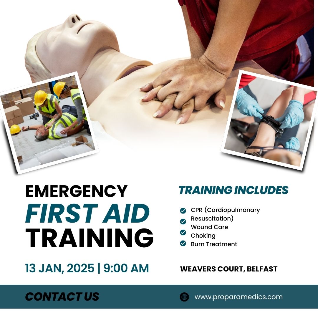 Are you a tradesperson, or a manager who oversees a team of employees?  Has your First Aid certificate expired, or is it expiring soon?
If so, book onto our next First Aid at Work training course on 13th Jan. More info:
proparamedics.com/product/emerge…