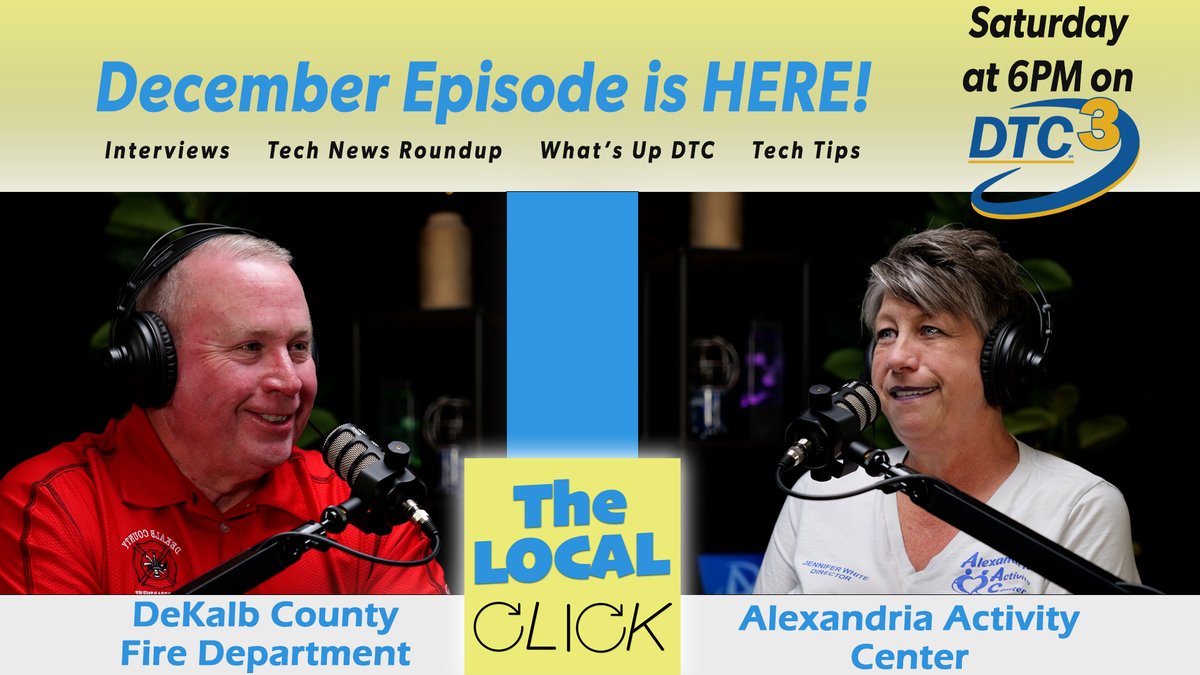Donny Green and Jennifer White join us for the December episode of The Local Click.  Watch on DTC3 or visit theLocalClick.com for podcast or YouTube links.