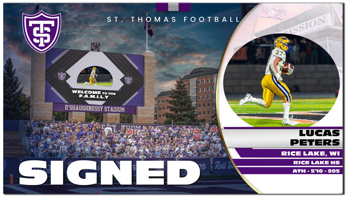 St. Thomas Football (@ust_football) on Twitter photo ✍️ 𝓢𝓲𝓰𝓷𝓮𝓭 ‼️
Welcome to <a href="/UST_Football/">St. Thomas Football</a>
<a href="/Lucasball06/">Lucas Peters ‘25 l ATH/RB/LB</a>
<a href="/WEAU13News/">WEAU 13 News</a>
<a href="/WQOW/">WQOW 18 News</a>
#Pa25ion | #RollToms | #NSD25 🔗🔒✅ ✍️ 𝓢𝓲𝓰𝓷𝓮𝓭 ‼️
Welcome to <a href="/UST_Football/">St. Thomas Football</a>
<a href="/Lucasball06/">Lucas Peters ‘25 l ATH/RB/LB</a>
<a href="/WEAU13News/">WEAU 13 News</a>
<a href="/WQOW/">WQOW 18 News</a>
#Pa25ion | #RollToms | #NSD25 🔗🔒✅