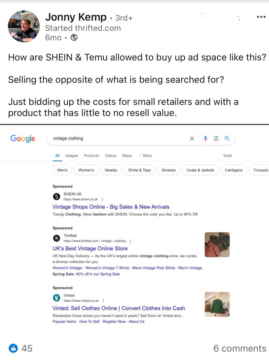 neebendavin's tweet photo. I have talked to some founders of fashion brands in the top 100 fastest growing e-commerce businesses in the UK. I work with them so i care about their well being. This is becoming a big problem.
#SHEIN #googleAd #Temu https://t.co/D8X9wzgZiD