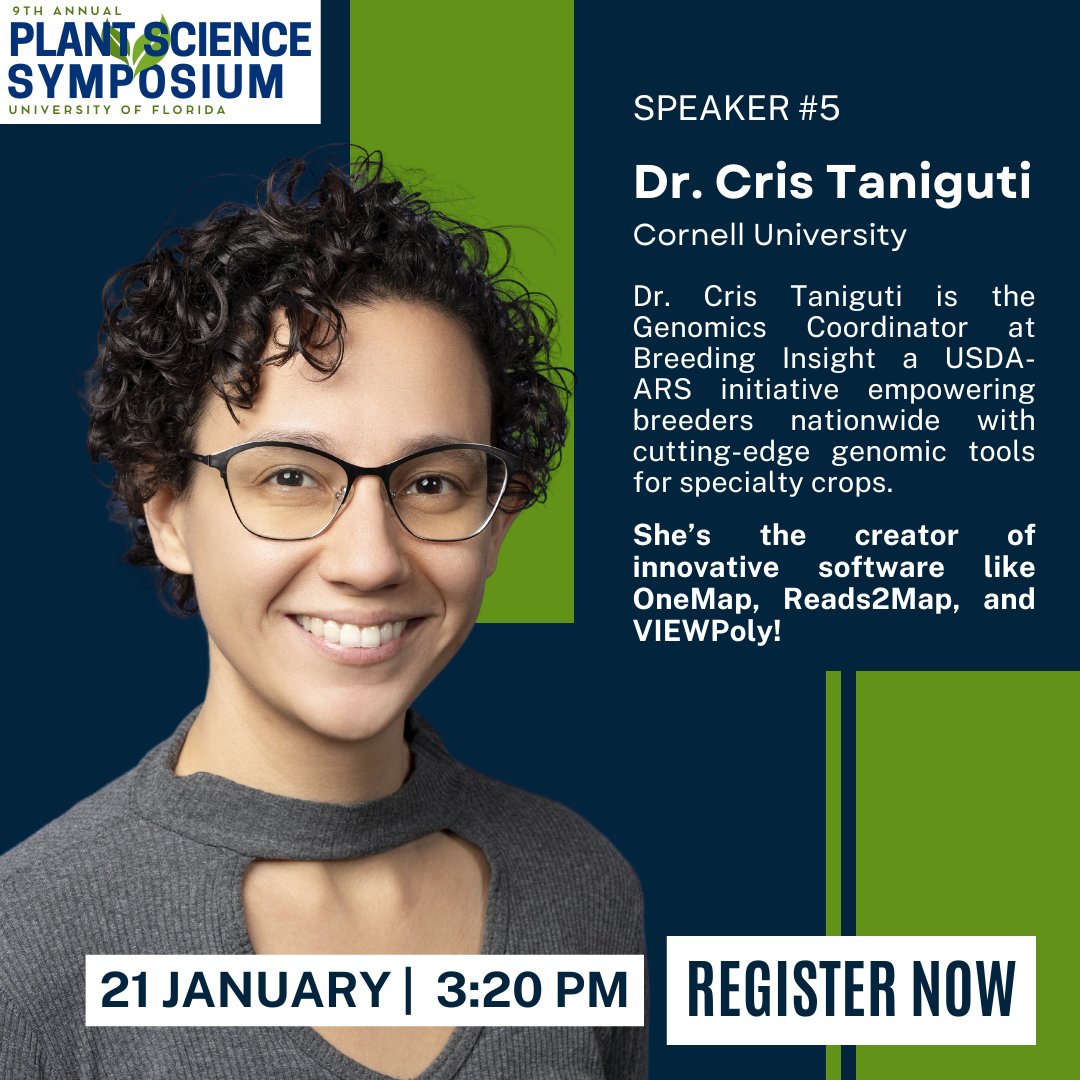 Plant Science Council at UF (@ufplants) on Twitter photo 🖥️🧬Announcing our fifth featured speaker for the 9th Annual Plant Science Symposium: Dr. Cris Taniguti, Genomics Coordinator at USDA-ARS Breeding Insight (<a href="/Cornell/">Cornell University</a>)!
This event is FREE and registration is still OPEN! ufplants.org/symposium
#PlantScience #PlantBreeding 🖥️🧬Announcing our fifth featured speaker for the 9th Annual Plant Science Symposium: Dr. Cris Taniguti, Genomics Coordinator at USDA-ARS Breeding Insight (<a href="/Cornell/">Cornell University</a>)!
This event is FREE and registration is still OPEN! ufplants.org/symposium
#PlantScience #PlantBreeding
