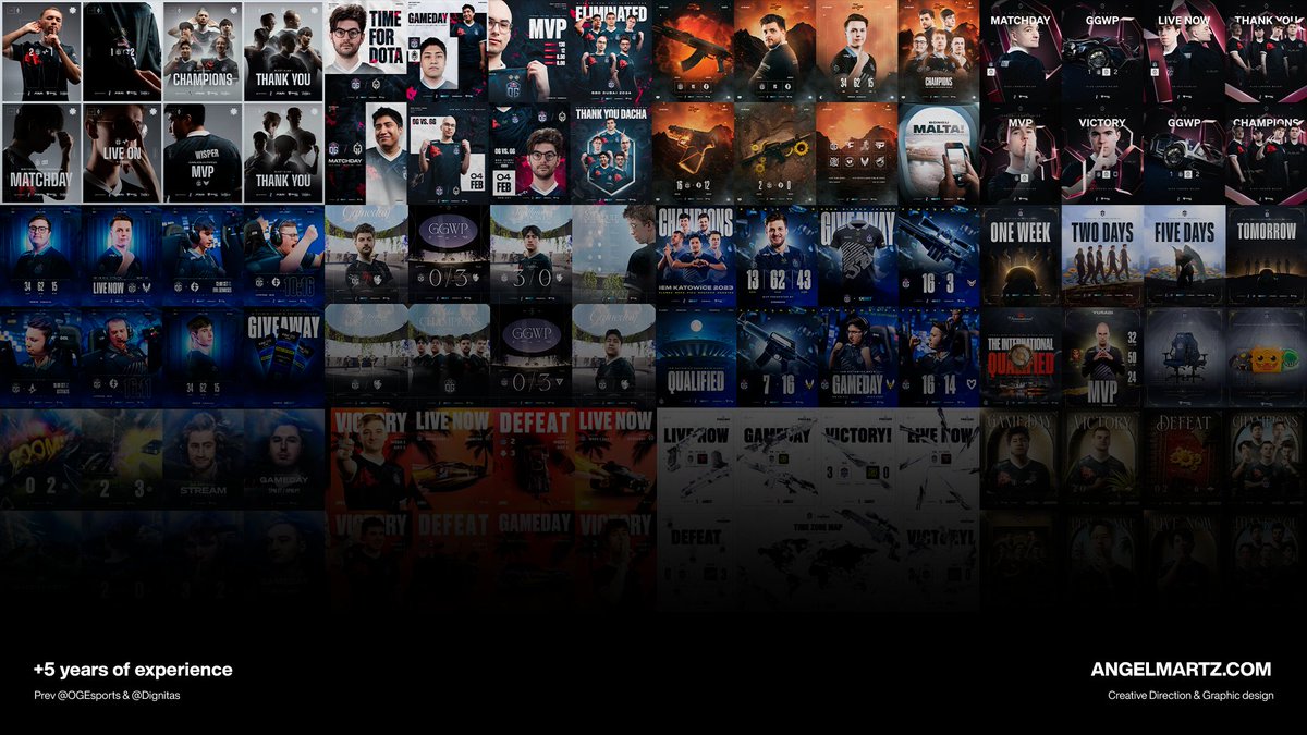 I am looking for new opportunities.  

After 3 amazing years at <a href="/OGesports/">OG</a>  my contract is coming to an end and I am looking for new opportunities as creative director &amp; graphic designer.  

🌐: angelmartz.com