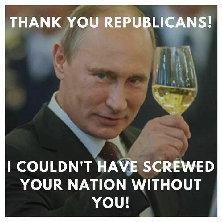 progavalanche's tweet photo. On Russian Television, hosts &amp; execs are dancing in the aisles. They’re absolutely giddy over President Felons cabinet picks.

 "They will quickly dismantle America, brick by brick."

#DemCast #DemVoice1 #wtpBLUE https://t.co/3HATgzpPr8