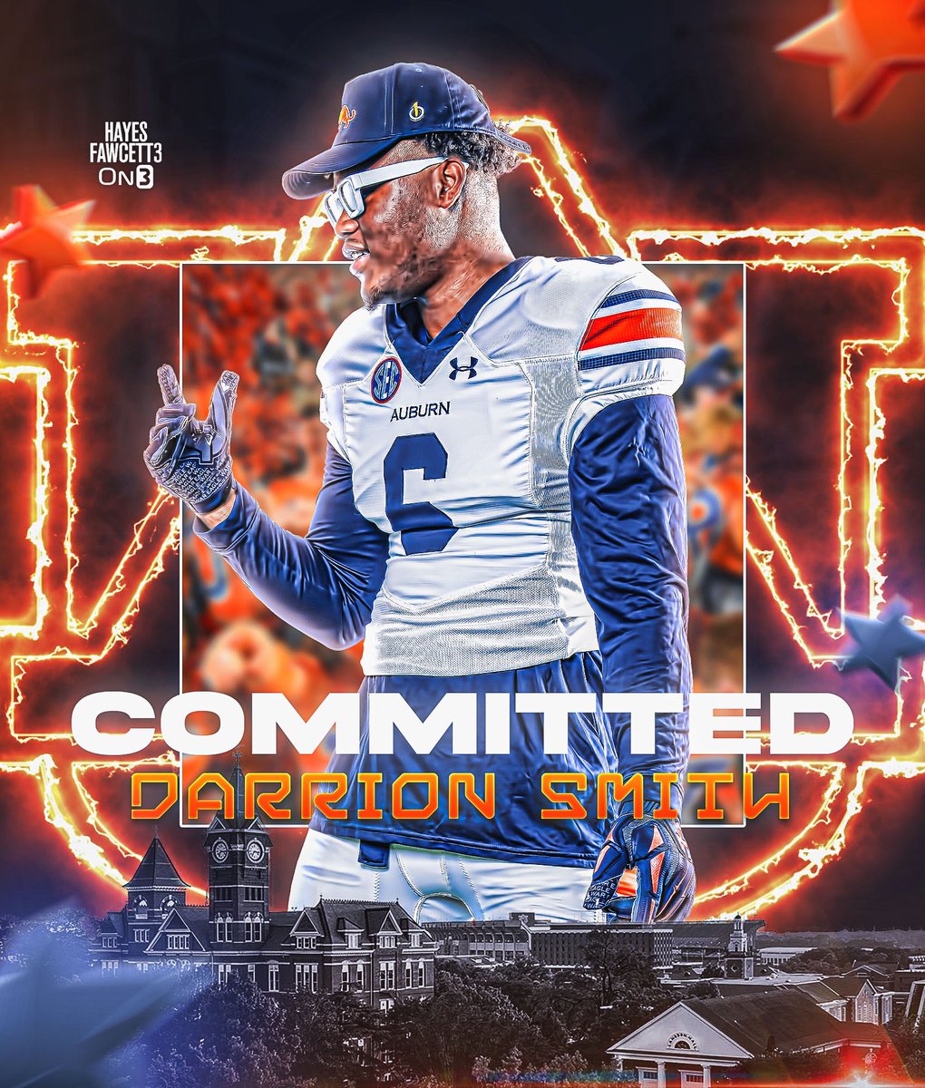 BREAKING: Class of 2025 DL Darrion Smith has Flipped his Commitment from Tennessee to Auburn, he tells me for @on3recruits

The 6’3 265 DL from Baltimore, MD had been Committed to the Vols since July

“I’m home, WDE 🦅”

on3.com/db/darrion-smi…