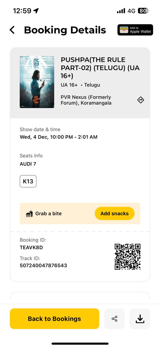 Oreybokka's tweet photo. 1 ticket available for premier.
(Interested members can go)
10PM TODAY
📍Kormangala nexus
#PushapTheRule #pushap #Pushpa2 https://t.co/aN1o94fcv1