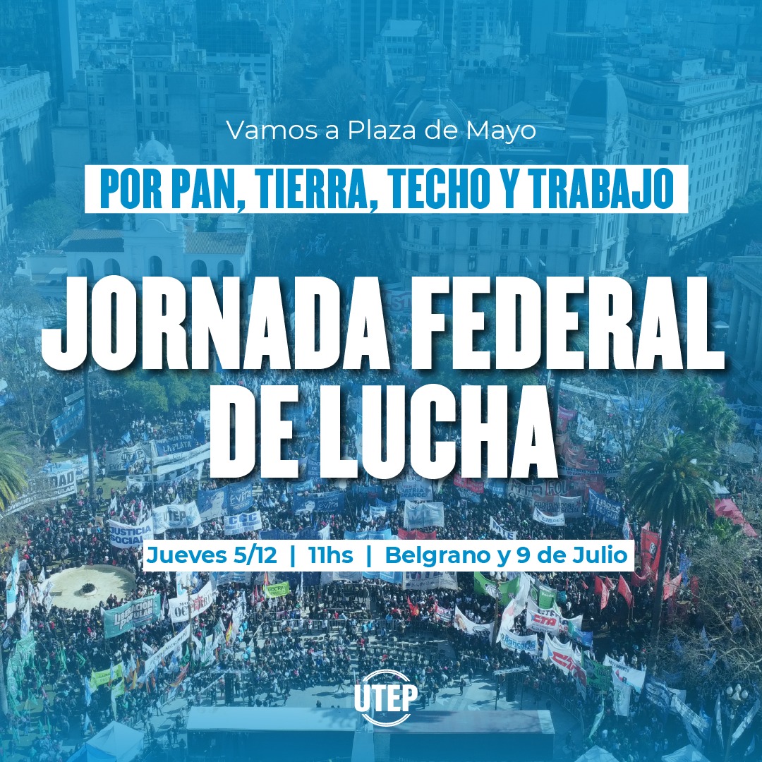 UTEPoficial's tweet photo. ✊🏾 Mañana salimos a las calles en todo el país por Pan, Tierra, Techo y Trabajo. https://t.co/vSpYTSB6R3