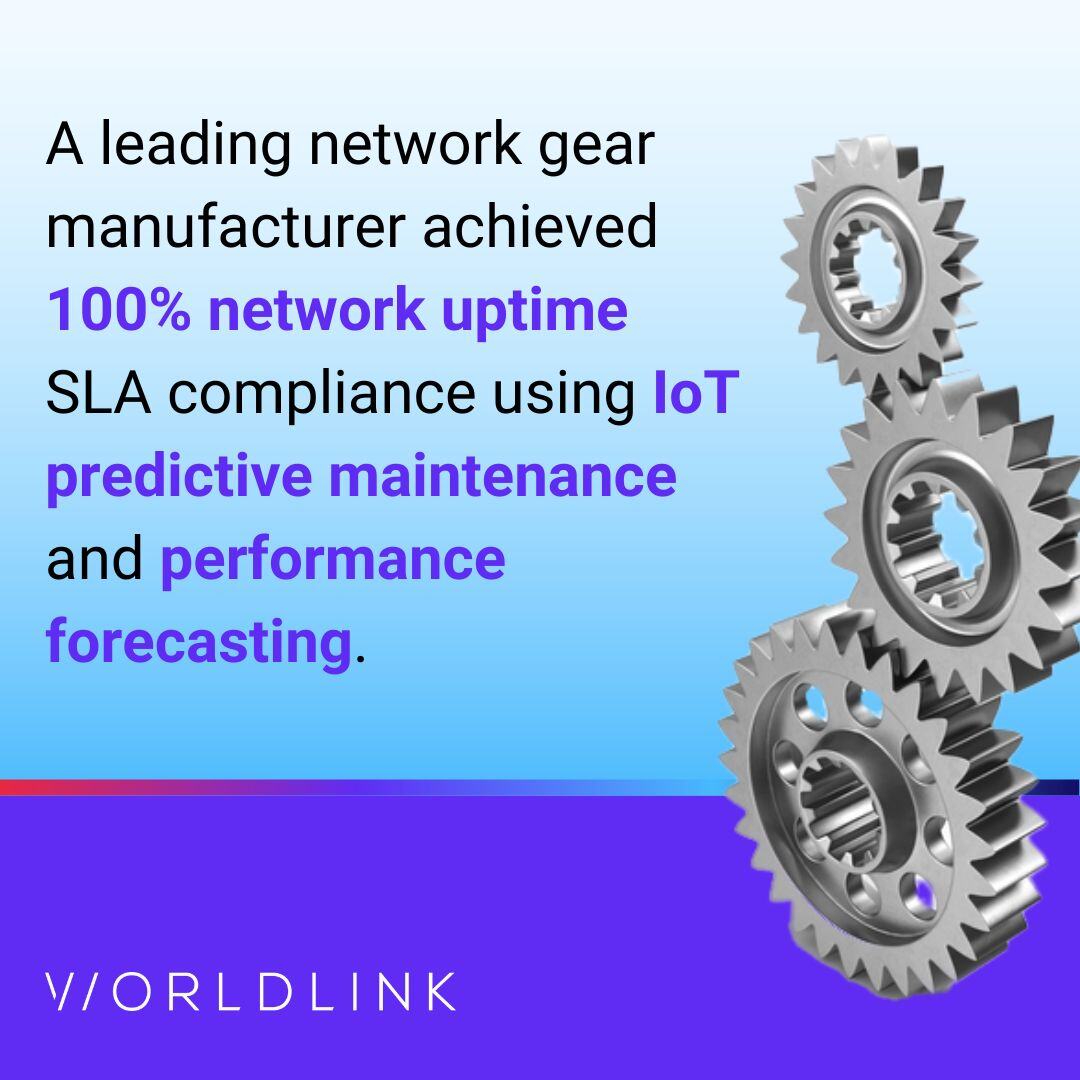 WorldLinkUS's tweet image. A leading network gear manufacturer achieved 100% SLA compliance for network uptime by implementing IoT predictive maintenance and performance forecasting, ensuring reliable network performance, exceeding customer expectations. #SLAEnablement #IoTData #PredictiveMaintencance