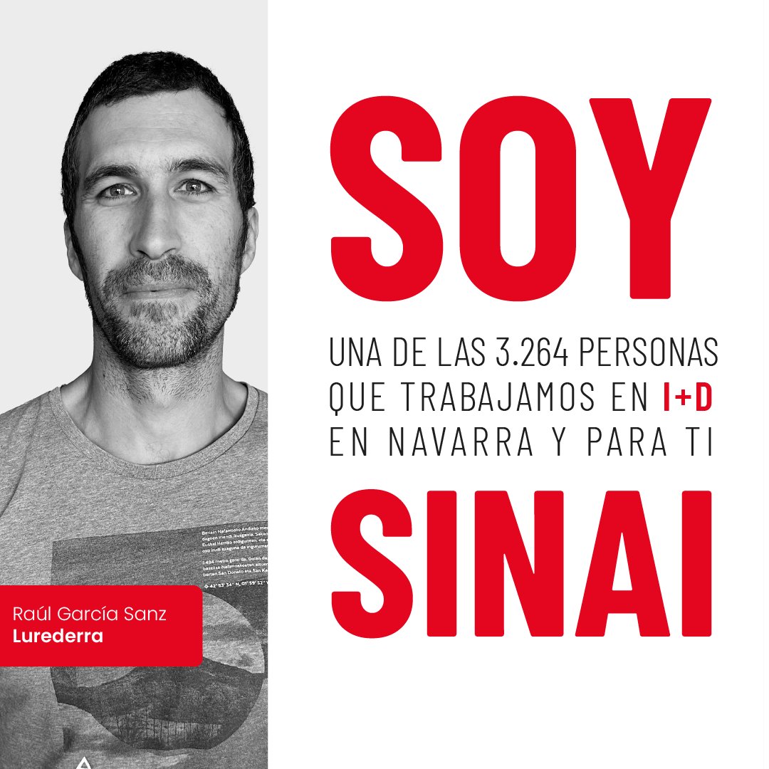 #SoySINAI 🔴

Raúl García Sanz de <a href="/LUREDERRA/">Centro Tecnológico Lurederra</a> es una de las 3.264 personas del #SINAI

Trabajamos en la generación de conocimiento, en su transferencia al tejido empresarial y en beneficio de la sociedad

Conoce la #ciencia que se hace en #Navarra👇
lnkd.in/dPrkhaPE