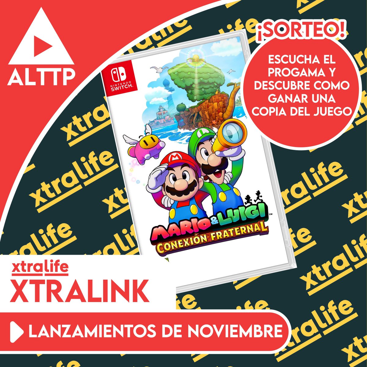 LinkToPodcast's tweet photo. 🎮✨ ¡No olvides escuchar #XtraLink con los lanzamientos de diciembre, gracias a @Xtralife_es! 🎁 Además, participando en la #XtraLlamada puedes llevarte un Mario & Luigi: Conexión Fraternal. 🎉 ¿A qué esperas? ¡Sintoniza y participa ya! 🚀👾 #ALTTP
https://t.co/U49SU7oYLB https://t.co/8f8BUGtDXJ