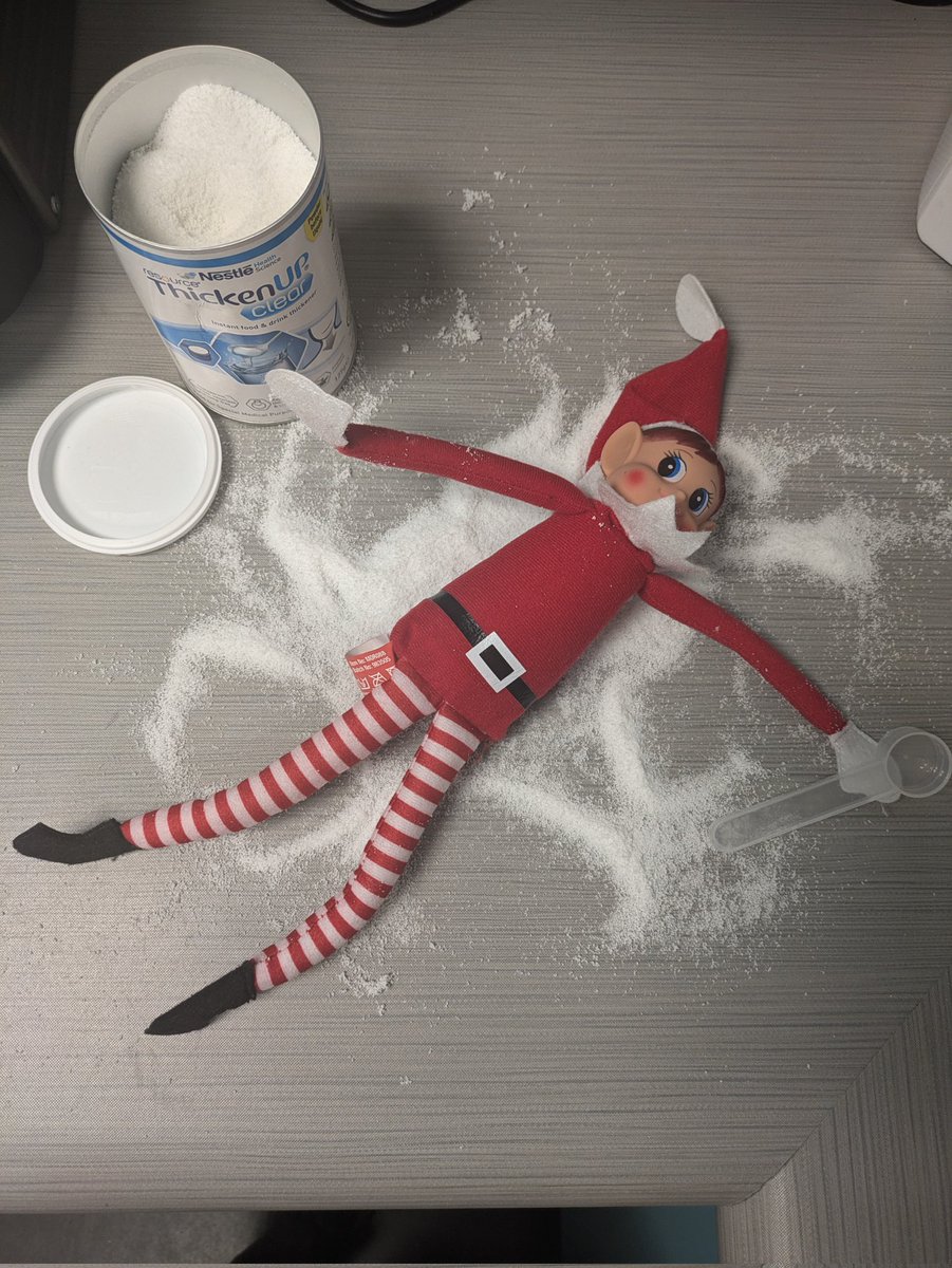 No, SLT elf! Thickener is not for snow angels 🤦🏼‍♀️
