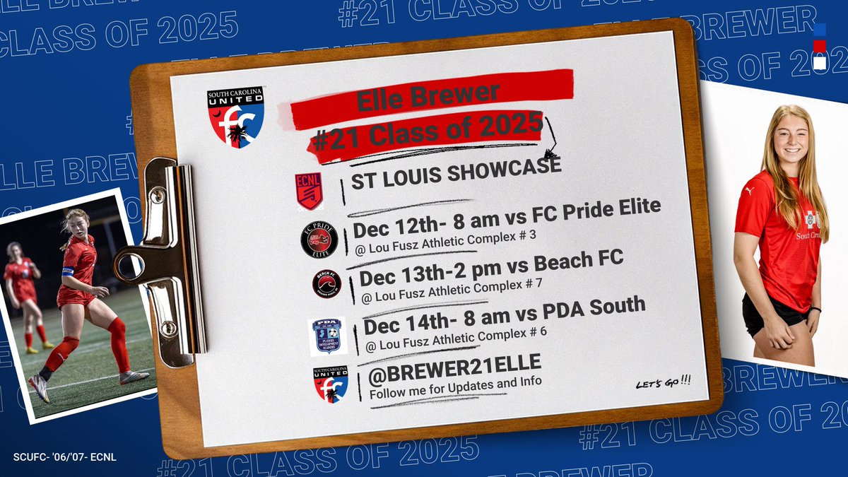 8️⃣DAYS❄️#ECNLSTL ⚽️🔴🔵⚪️ 
 <a href="/tikitakaklu/">Tomasz Kluszczynski 🇵🇱/🇺🇸</a> <a href="/TannerOsborne27/">Tanner Osborne</a> <a href="/TopDrawerSoccer/">TopDrawerSoccer</a> <a href="/ImCollegeSoccer/">College Soccer Truth ™</a> <a href="/PrepSoccer/">Prep Soccer ⚽️</a> <a href="/ECNLSoutheast/">ECNL Southeast Girls</a> <a href="/TopDrawerSoccer/">TopDrawerSoccer</a>  <a href="/ImYouthSoccer/">ECNL/GA/Recruiting/College Soccer</a> <a href="/SCUnited_FC/">SC United FC</a>  <a href="/ECNLgirls/">ECNL Girls</a> <a href="/WinthropWSoccer/">Winthrop Women's Soccer</a>