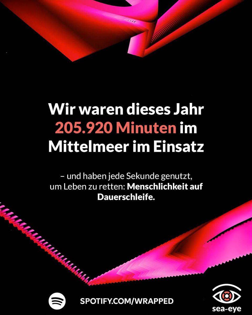 seaeyeorg's tweet photo. 🎊 #SpotifyWrapped2024: Out now! Wir präsentieren unsere Sea Rescue Edition - zum Leben retten gut… 

#SpotifyWrapped (1/3) https://t.co/B6bt3Nxq5r