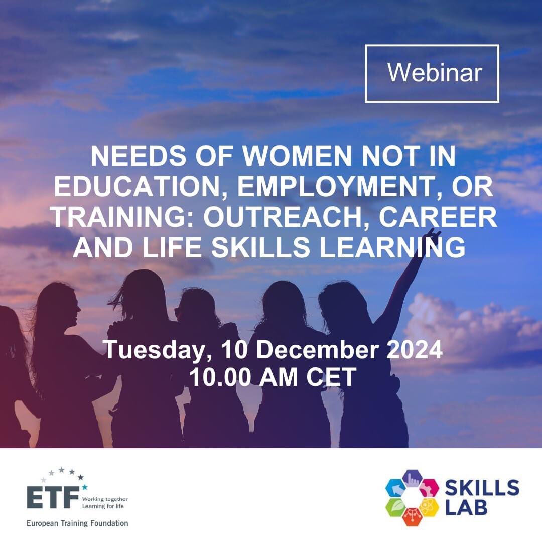 💡 How can we support women neither in education, employment, or training (NEETs)? 

👉 Register here to explore innovative solutions:  us02web.zoom.us/meeting/regist… 

#skills4all