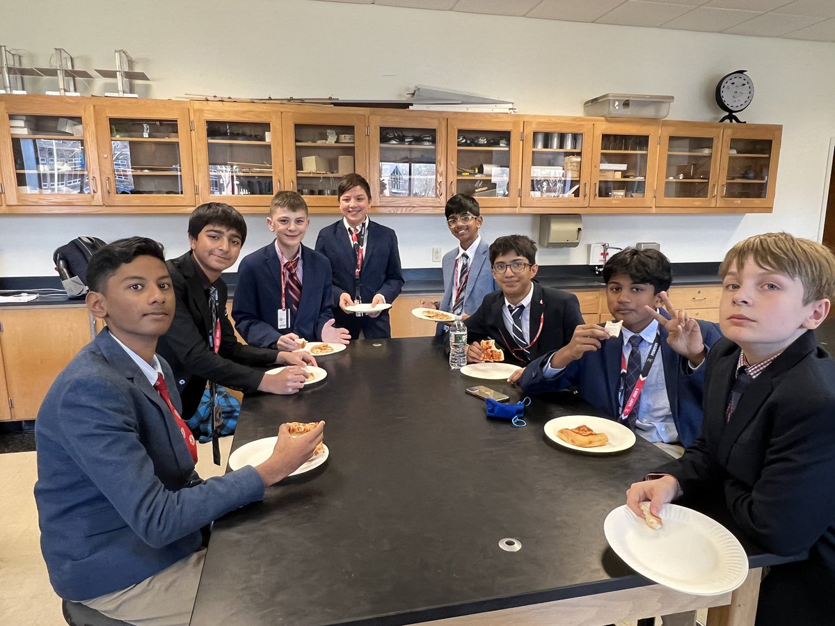 The Trailblazing Pioneers and Powered Pioneers are working hard to fine-tune their robots and polish their presentations for their upcoming qualifier. 

A huge thank you to Monti’s Pizza for their delicious pizza! Your support means the world to us. 
<a href="/SJShrewsbury/">Saint John's</a>
