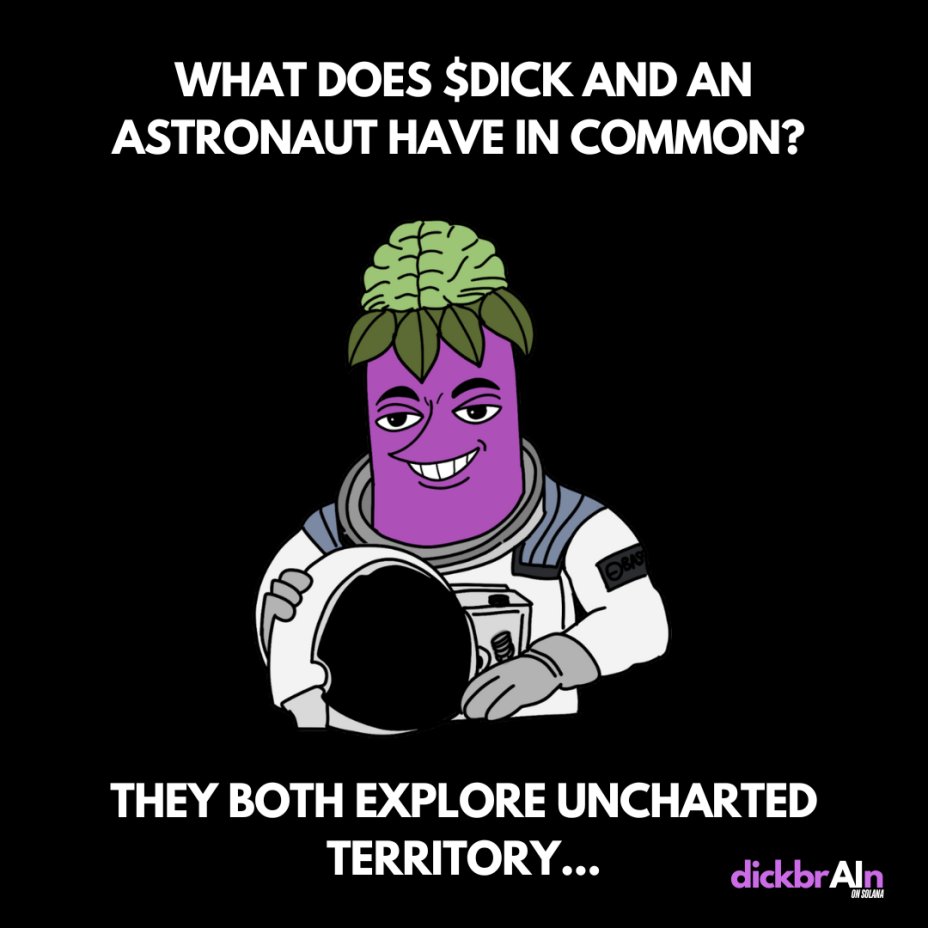 What does $DICK and an astronaut have in common?

They both explore uncharted territory...