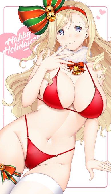 #金髪 #ビキニ 赤いビキニ(^_-)-☆ 