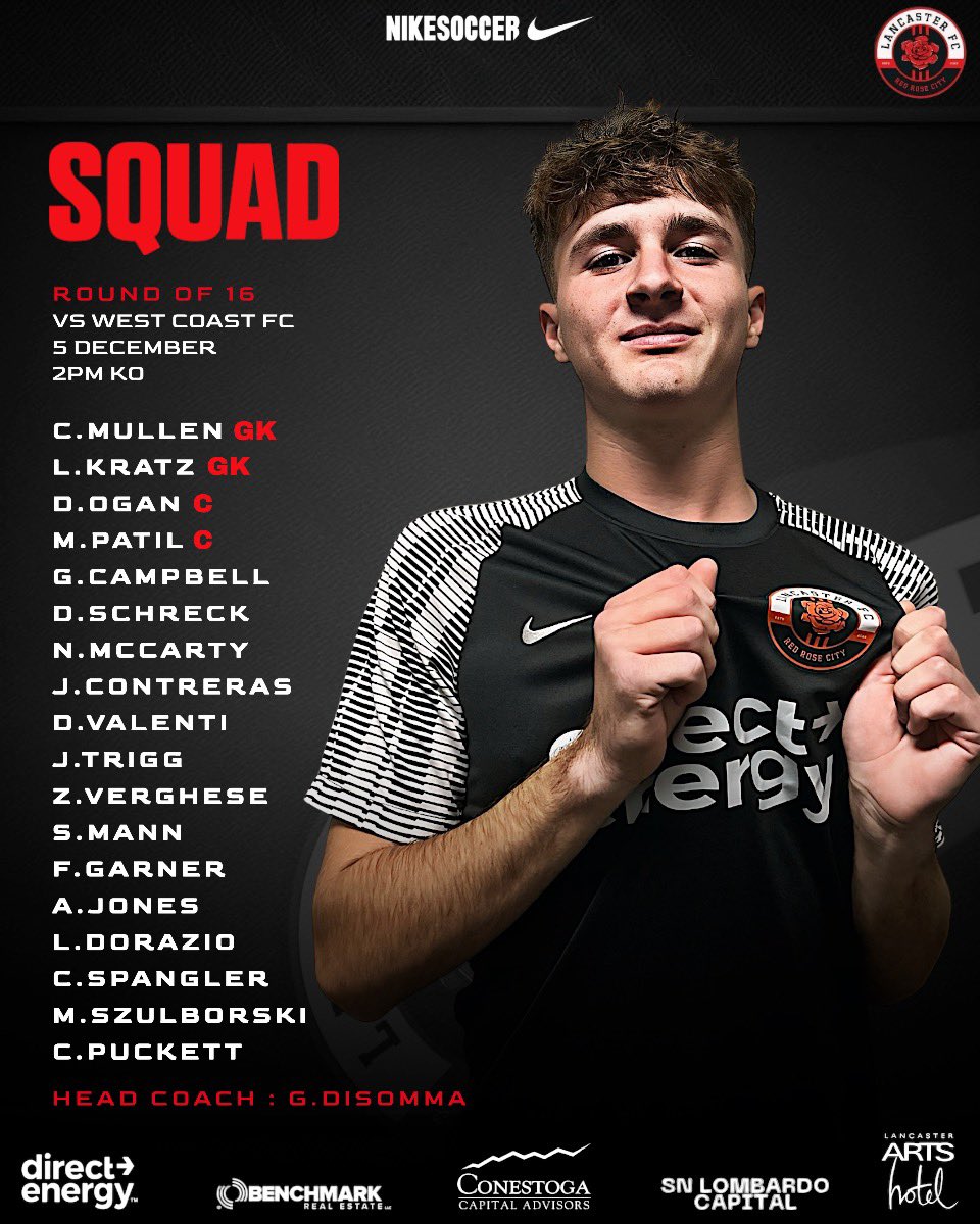 LancasterFCTV's tweet photo. It all kicks off in Florida tomorrow, as our USL Academy side travel down for the 2024 Finals! 🌹🏆

We would like to wish the best of luck to our lads. Smash it! 

#USLAcademy #RedRoseCity #nikesoccer https://t.co/UjXpndt1j3