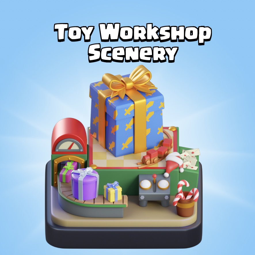 🎄🎁 Clashmas Clash Day 4 Giveaway 🎁🎄

Today, we’re giving away 5 Toy Workshop Sceneries to 5 lucky winners! 🏰✨

🎁 How to Enter:
1️⃣ Follow us, Retweet &amp; Like this post
2️⃣ Tag 2 friends 👥

Join our Discord for more tournaments, events &amp; giveaways! 🎮💥

🚀 Don’t miss out on