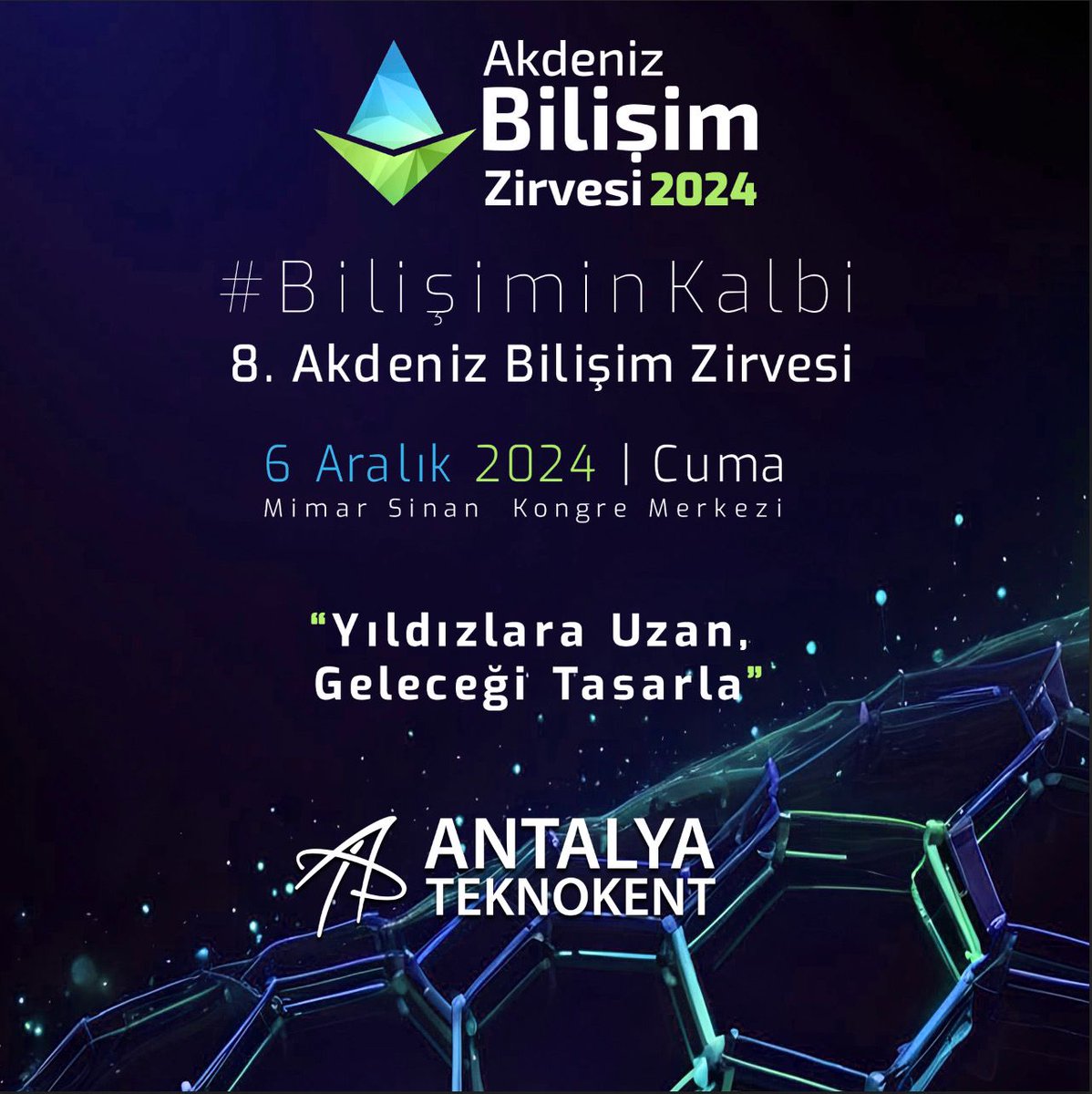 VIII. Akdeniz Bilişim Zirvesi 6 Aralik 2024 tarihinde Mimar Sinan Kongre Merkezinde gerçekleştirilecektir. 
Detaylar için: akdenizbilisimzirvesi.com
#akdenizbilisim