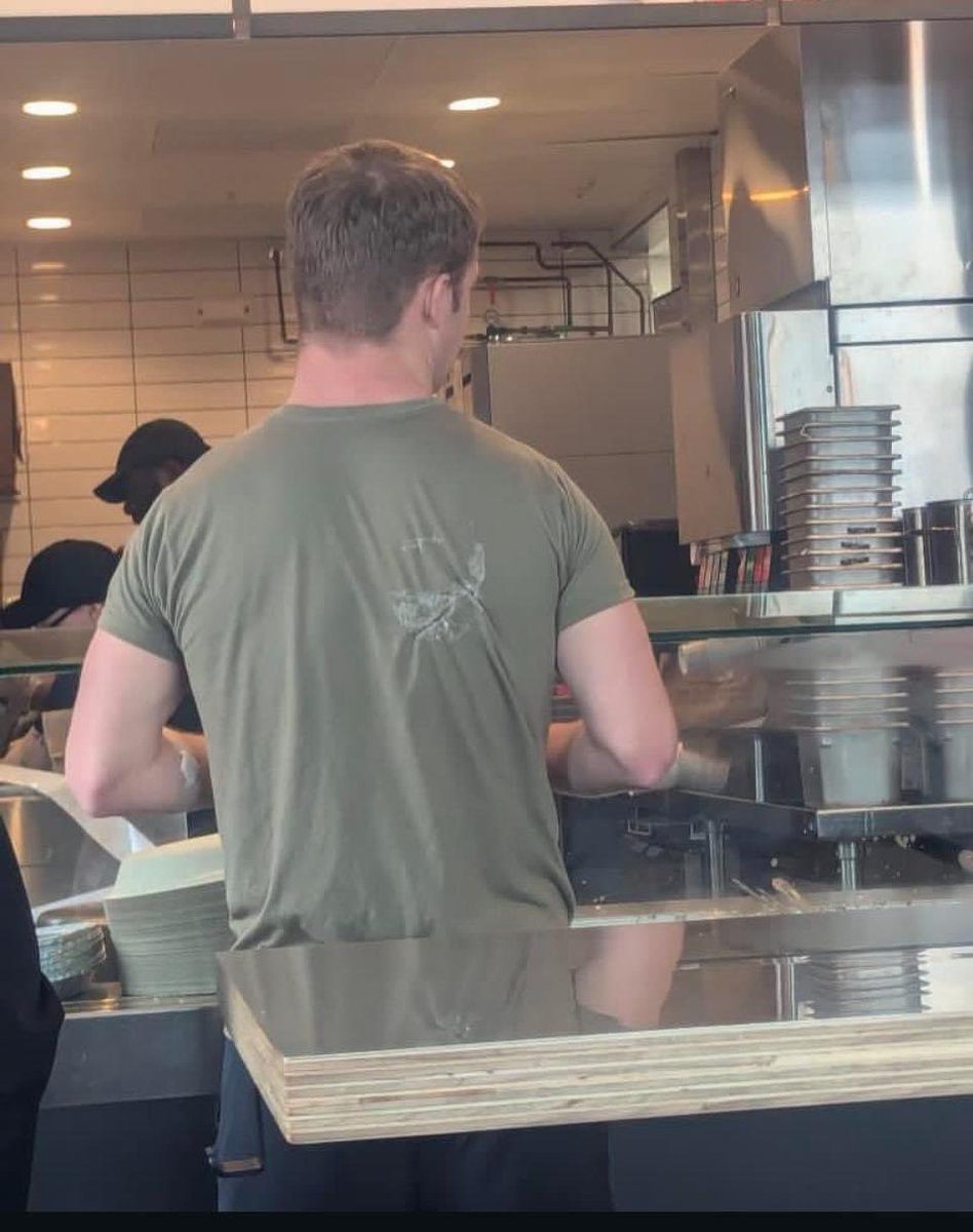 If you have to rush out of the house real fast, just make sure you grab the right T-shirt…..