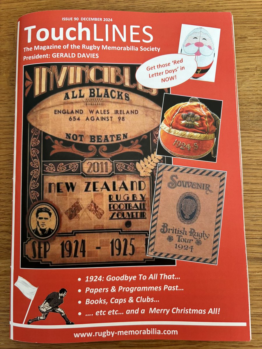 Rugby Memorabilia Society Touchlines Magazine December 2024 issue out now 

The magazine is posted to all members 3 times a year 

Interested in joining? See the pinned posting or dm me