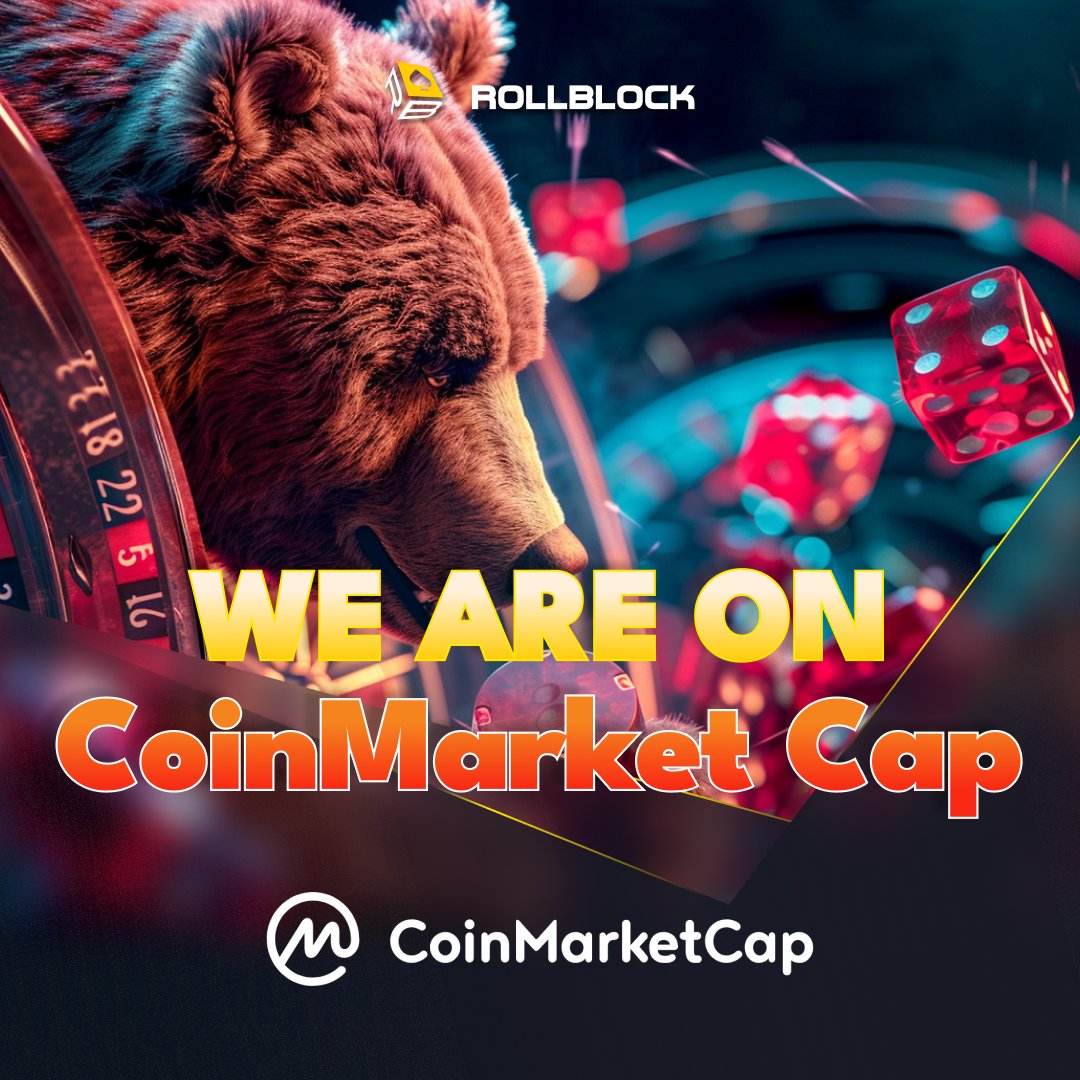 🚨 ROLLBLOCK IS NOW LISTED ON COINMARKETCAP! 🚀 The wait is finally OVER,  high rollers! 🎯 Rollblock just made a HUGE splash and is now officially  listed on CoinMarketCap! 🌐 This is