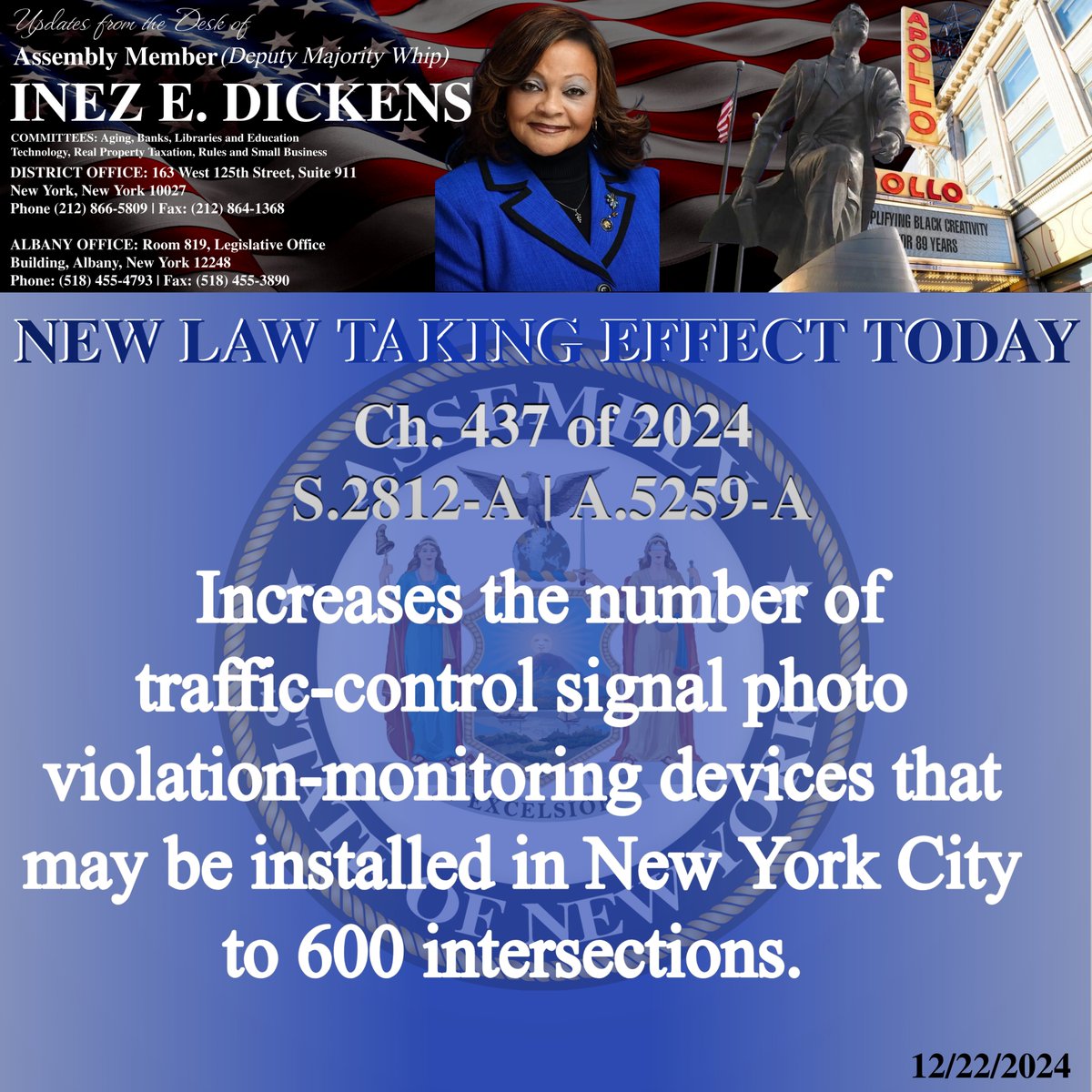 iedickens70's tweet photo. HARLEM-

This law has went into effect today here in New York State. -Please take heed. https://t.co/oZE3j0Y839
