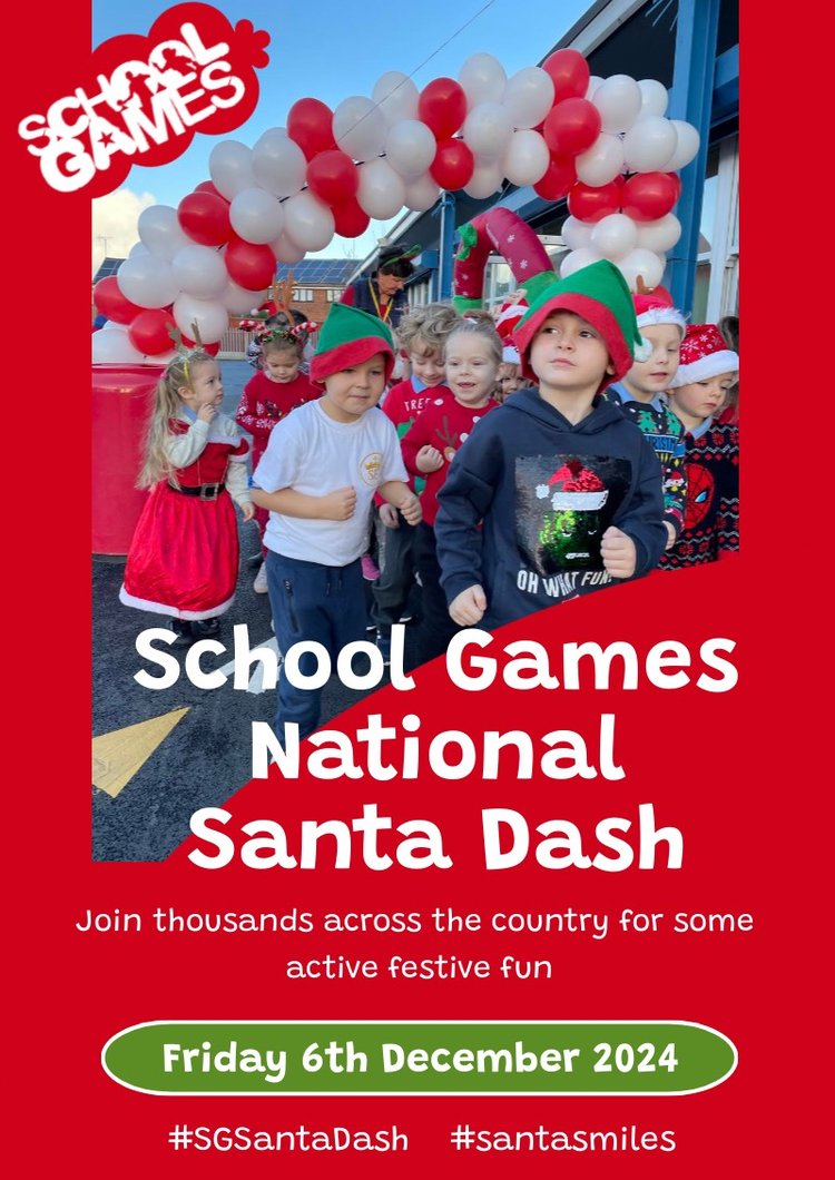 Good Luck to all schools embarking on The National School Games Santa Dash this Friday 6th December #SGSantaDash #santasmiles Log your participation